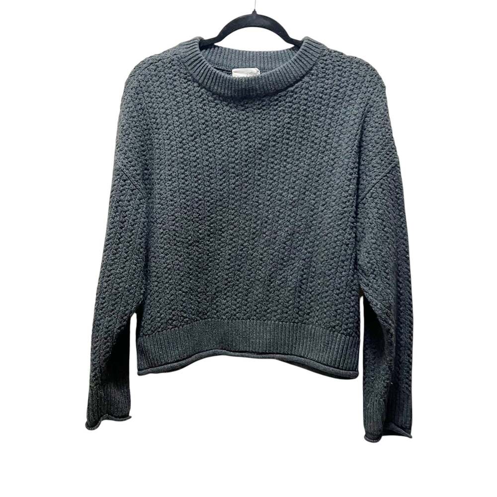 Universal Thread Chunky Knit Sweater Gray Knit Long Sleeve Pullover Size M